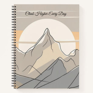 Mountain Moodline - Minimalistisches Nature Notebo Notizbuch