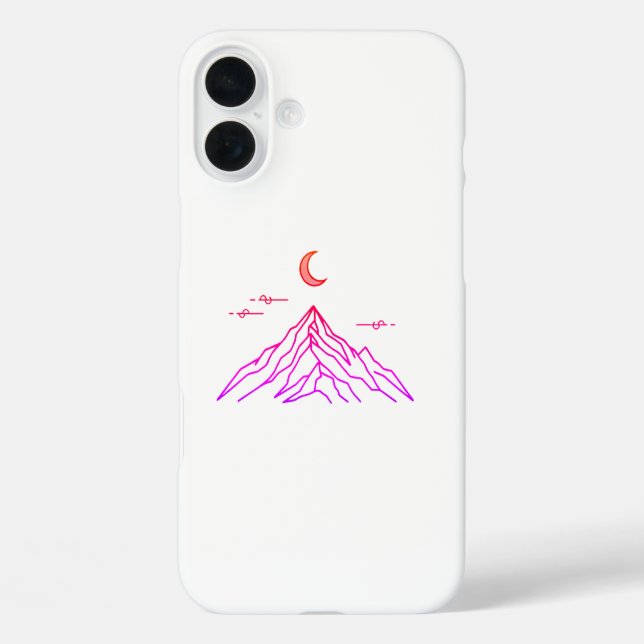 Mountain & Moon iPhone 16 Plus Hülle (Rückseite)