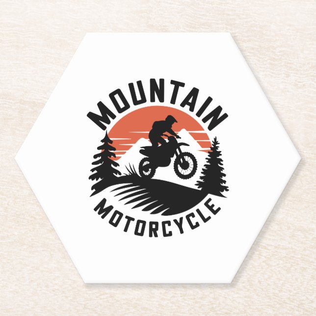 Mountain-Motorrad Untersetzer (Vorderseite)