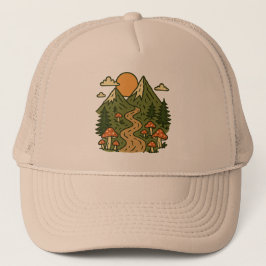 Mountain Mushroom Hiking Trail Outdoors Adventure  Truckerkappe