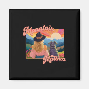 Mountain Muttma Boho Hund Wanderweg Camping Abente Magnet