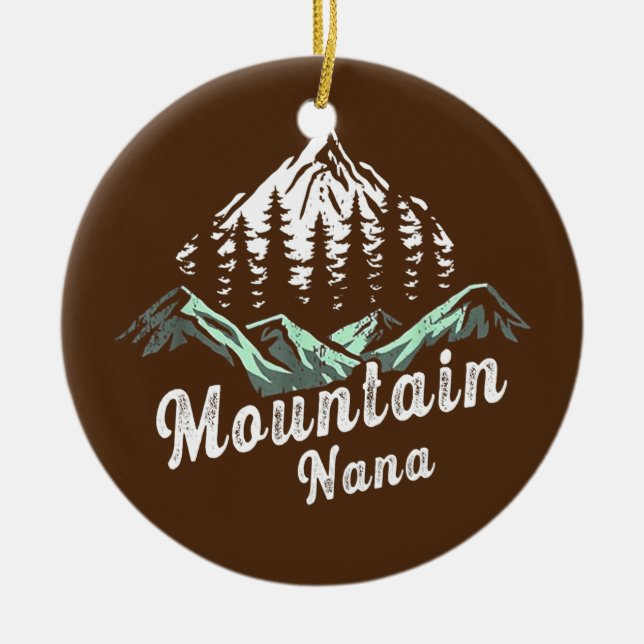 Mountain Nana Camping Wandern Mama Abenteuer Keramik Ornament (Vorne)