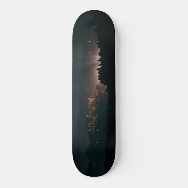 Mountain Night Skateboard (Vorderseite)