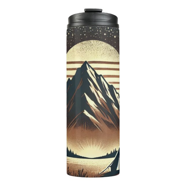Mountain Night Sky Thermal Tumbler!" Thermosbecher (Vorderseite)