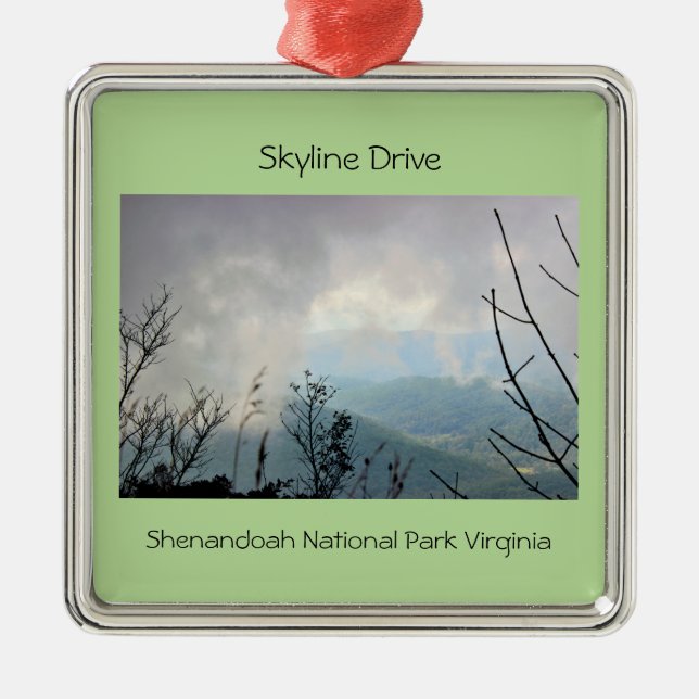 Mountain Overlook Skyline Drive Ornament Aus Metall (Vorne)