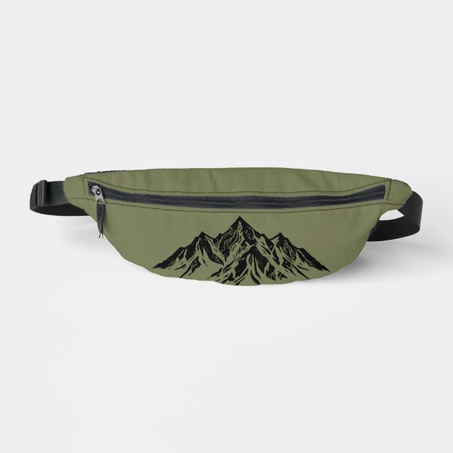 Mountain Peaks | Explore More Green Travel Hiking Bauchtasche (Vorderseite)