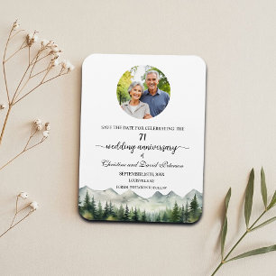 Mountain Pine 71 Hochzeitstag Save the Date Magnet