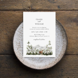 Mountain Pine Forest Wedding Invitation Einladung
