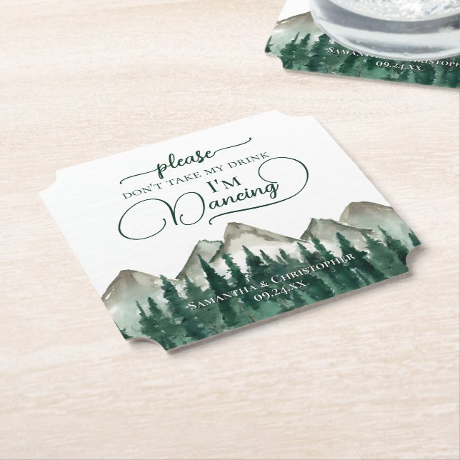 Mountain & Pine Nehmt mir nicht die Hochzeit meine Untersetzer (angewinkelt)