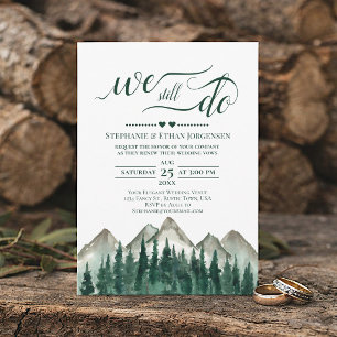 Mountain & Pine Wir erneuern unser Ehegelübde Einladung