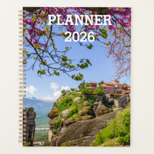 Mountain & Pink Cherry Blossom 2026 Planer