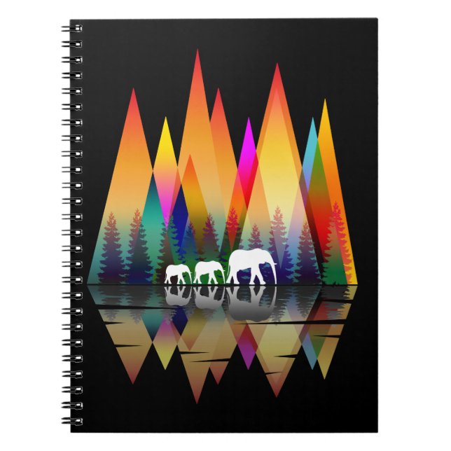 MOUNTAIN RAINBOW ELEPHANT NOTIZBLOCK (Vorderseite)