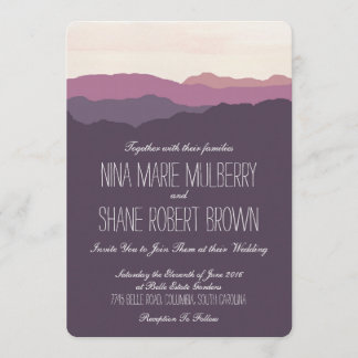 "Mountain Range" Faire-part de mariage 5 po x 7 po