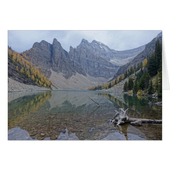 Mountain Reflection Banff Lake Blank Foto Card (Vorderseite (Horizontal))
