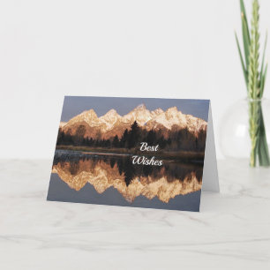 Mountain Reflection Congratulations Wedding Card Karte