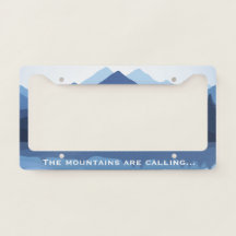 Mountain Reflections Design License Platine Frame