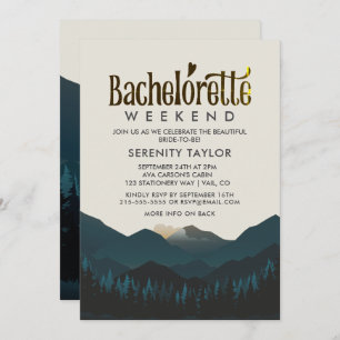 Mountain Retreat Bachelorette Weekend Invitation