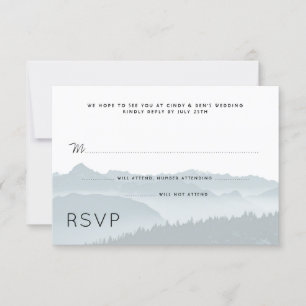 Mountain Ridge Wedding RSVP Gast Count