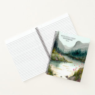 Mountain River Adventure Guest Spiral Notebook Notizbuch