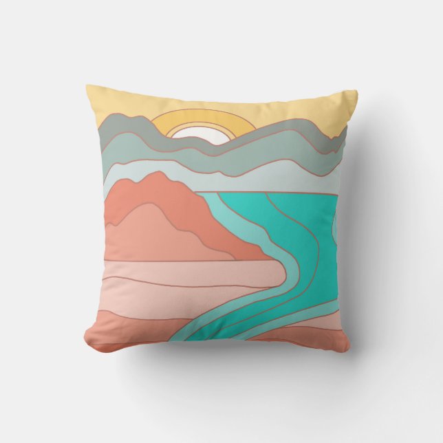 Mountain River Pillow Kissen (Vorderseite)
