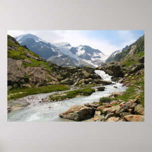 Mountain River Scenery Poster
