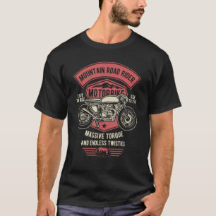 Mountain Road Rider Motorrad Retro 3 T-Shirt