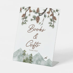 Mountain Rustic Baby Duschbücher und Geschenke Sockelschild