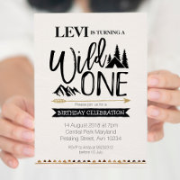 Mountain rustic wild ein Geburtstag Einladung