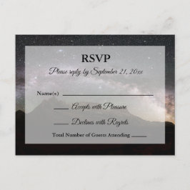 Mountain Sky Wedding Response Einladungspostkarte