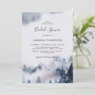 Mountain Smoky Lila Bridal Dusche Einladung