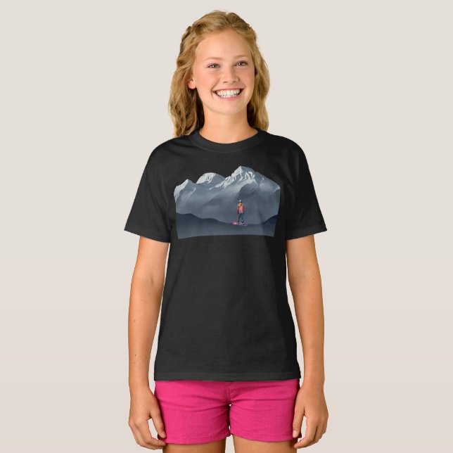 Mountain Snowboarder Adventure T-Shirt (Vorne ganz)