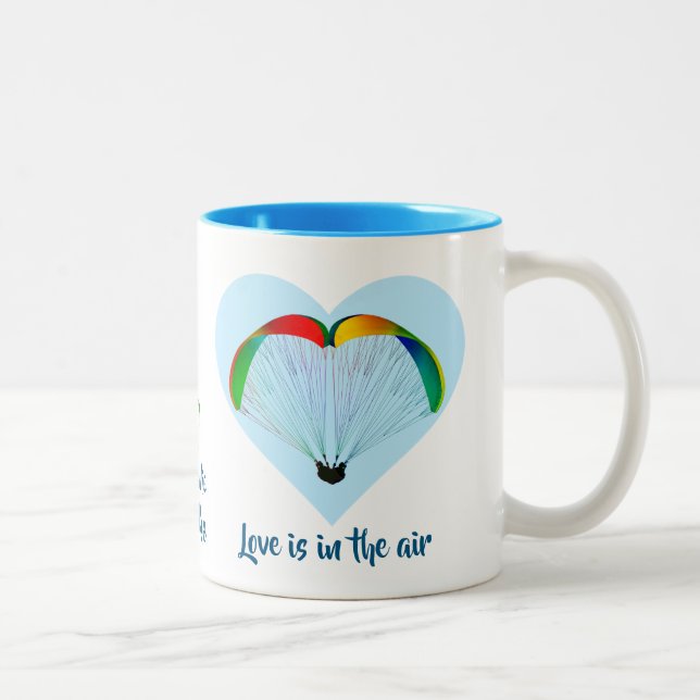 Mountain Sports Liebe ist in der Luft Personalisie Zweifarbige Tasse (Rechts)
