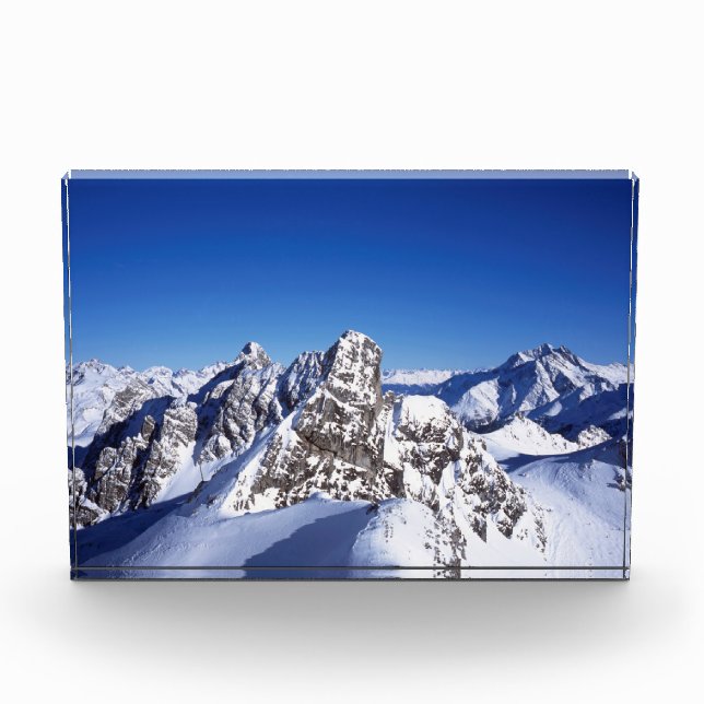 Mountain St Anton Austria Holiday Card Poster Fotoblock (Vorderseite)