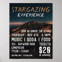 Mountain Stargazer, Planetarium Eventwerbung