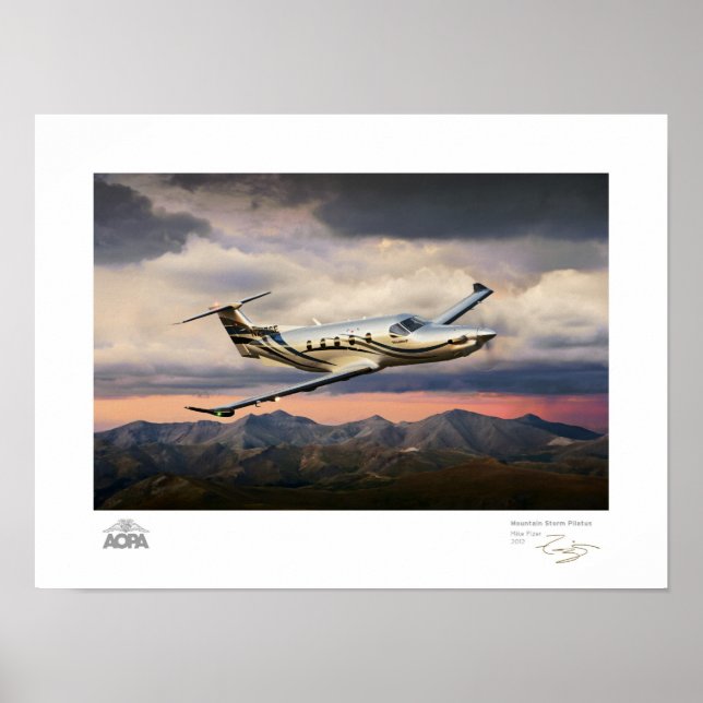 Mountain Storm Pilatus Gallery Poster (Vorne)