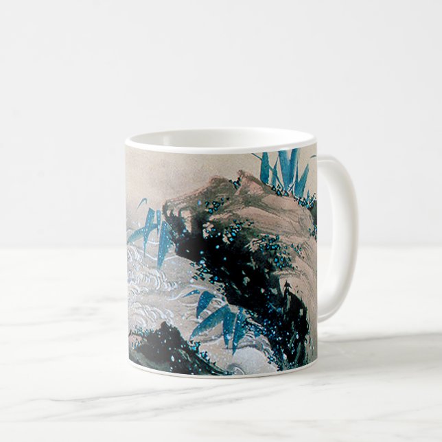 Mountain Stream, Hokusai Kaffeetasse (VorderseiteRechts)