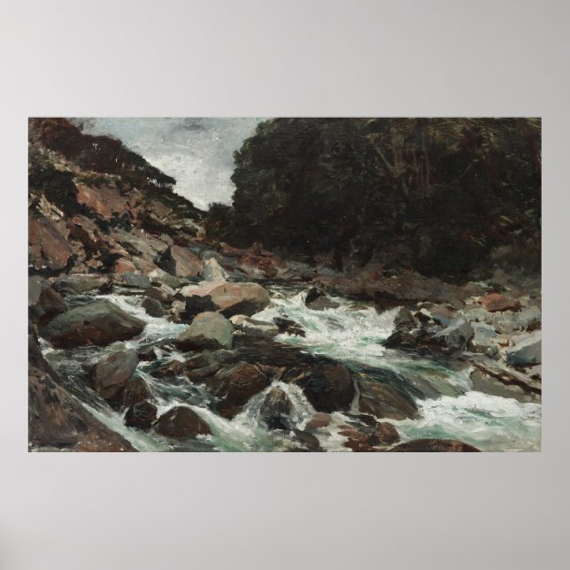 Mountain Stream, Otira Gorge (1893) Poster (Vorne)