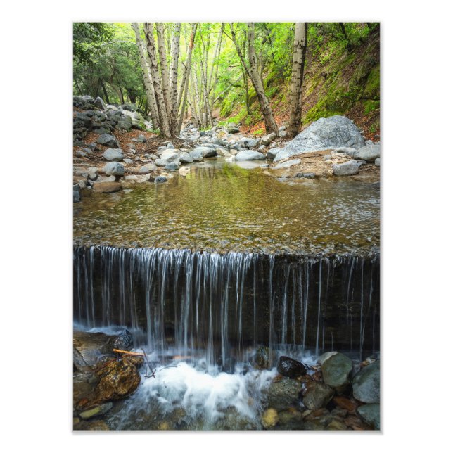Mountain Stream Waterfall – Nature Landscape Print Fotodruck (Vorne)