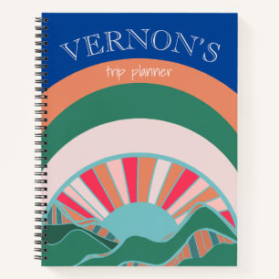 Mountain Sun Bright Travel Planner Notizbuch