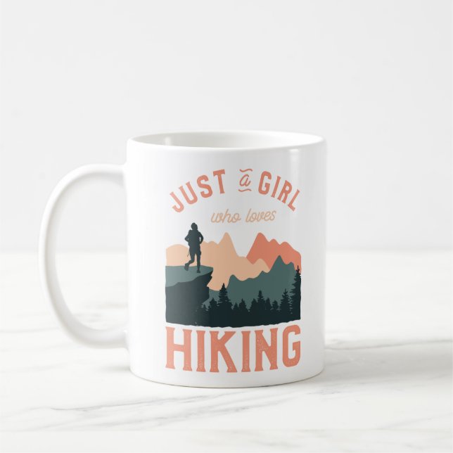 Mountain Sun nur ein Mädchen, das Lieben Wandern C Kaffeetasse (Links)