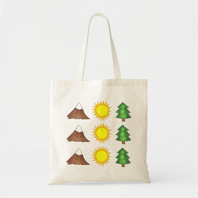 Mountain Sun Trees Woods Camping Klettern Tasche (Vorne)