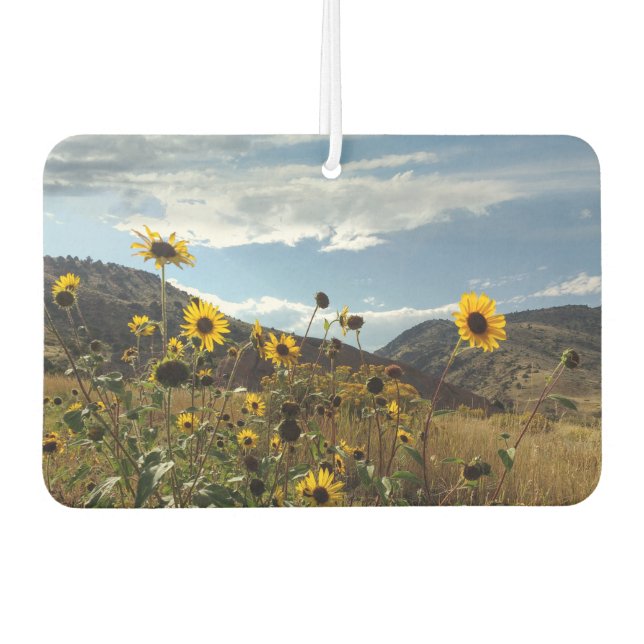 Mountain Sunflowers Schöne Außenanlagen Foto Autolufterfrischer (Vorderseite)