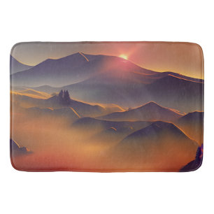 Mountain Sunset Badematte