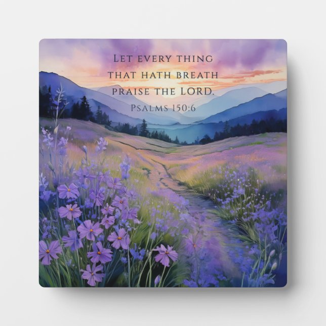Mountain Sunset Christlich Plaque Fotoplatte (Vorderseite)