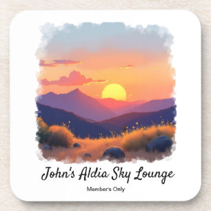 Mountain Sunset Drink Untersetzer Set