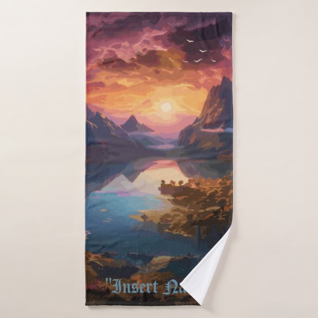 Mountain Symphony: Eine harmonische Mischung aus F Badehandtuch (Badehandtuch)