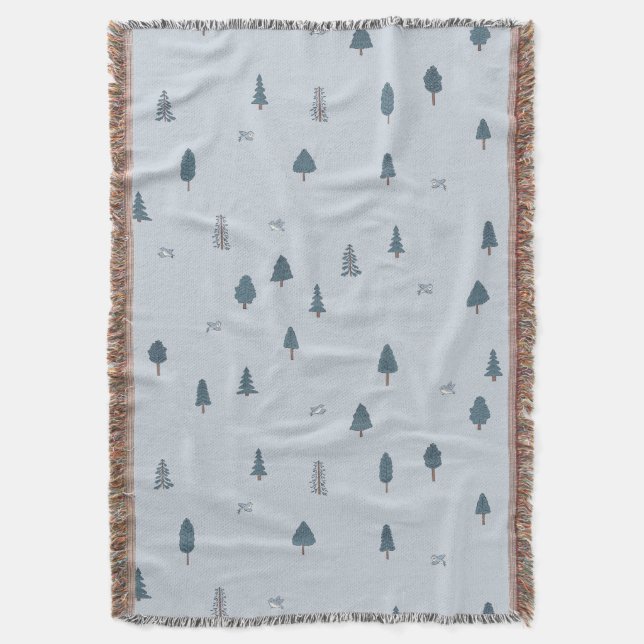 Mountain Theme Cabin Deco Boys Room Blaues Kinderz Decke (Vorderseite Vertikal)