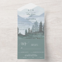 Mountain Theme Hochzeit Einladung