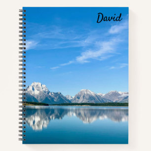Mountain Themed Spiral Notebook Grand Tetons Notizbuch