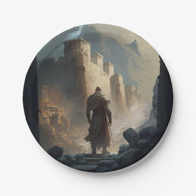 Mountain Town Siege Pappteller (Vorderseite)